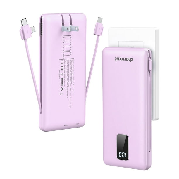 Cargador portátil Charmast Power Bank de 10000 mAh para iPhone/Samsung