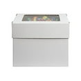 thumbnail image 2 of W PACKAGING WPCKB108 10x10x8 White/Kraft Plain 8" Deep Cake Box W/Window, E-Flute Pack of 25, 2 of 3