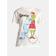 thumbnail image 5 of The Grinch Women's Front Back Christmas Graphic Tee with Short Sleeves, Sizes XXS-XXL, 5 of 5