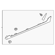 Genuine OE Mazda Rocker Molding - D01G-51-P50B-PZ
