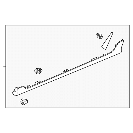 Genuine OE Mazda Rocker Molding - D01G-51-P50B-PZ