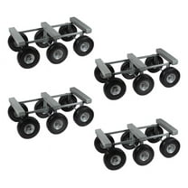 4 Pack 40" x 22" 6 Wheel All Terrain Dolly 1,200 lbs WLL - Heavy Duty Rubber Cap & Hardwood Furniture Moving Dolly w/ 10" Casters Mover