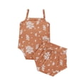 thumbnail image 2 of xiaxaixu Newborn Camisole Romper + Shorts, Snowflake Print Elastic High Waist, 2 of 9