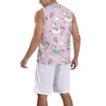 thumbnail image 2 of Honeii Llama Unicorn and Rainbow print basktball shirt for men and women, Unisex basketball jersey for Theme party-Medium, 2 of 6