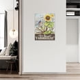 thumbnail image 3 of Farmhouse Wall Art Rustic Sunflower Bathroom Wall Decor Farm Hummingbird Pictures Painting Country Windmill Artwork Old Barn Canvas Home Decor Framed for Bathroom Bedroom Living Room 12"x16", 3 of 6