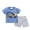 Blue, variant on Fengyings Toddler Boy Summer Outfit Short Sleeve Letter Print T Shirt Top and Casual Shorts Set Cute Infant Newborn Clothes