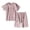 1-Pink, variant on Women's Summer Scrub Patient 2 Piece Outfits Round Neck Short Sleeve and Elastic Waist Bermuda Shorts Detachable Easy Take off Soft Comfort Basic Two Piece Short Outfits 2-Purple XXL
