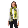 thumbnail image 2 of FORMRS Womens Scarf Winter Soft Long Big Warm Shawls Wrap Tassel Scarves, Yellow Flowers, 2 of 9