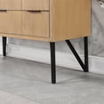 thumbnail image 6 of Helios 48" Single Bathroom Vanity in Weathered Pine with Carrara White Composite Stone Countertop with Mirror, 6 of 8