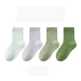 thumbnail image 1 of GPOECD Soft Kids Crew Everyday Comfortable School Ankle Socks with Non Grip Athletic Play Assorted Solid Colors Multipack 02_Green,9-12 Years, 1 of 2