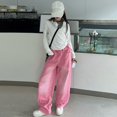 thumbnail image 4 of JLMSPLWG Kids Baggy Pants Wide Leg Jeans Girls Cute High Waist Pants Tween Girls Personalized Straight Casual Jean Toddler Girl Clothes, 4 of 9