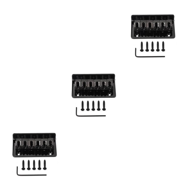 Eigraketly Electric Guitar Hardtail Bridge With Screws Saddle and Replacement Bridges Bass Part Beginners Children Wench Stable 6-Strings Type1