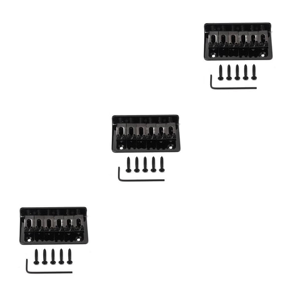 Eigraketly Electric Guitar Hardtail Bridge With Screws Saddle and Replacement Bridges Bass Part Beginners Children Wench Stable 6-Strings Type1