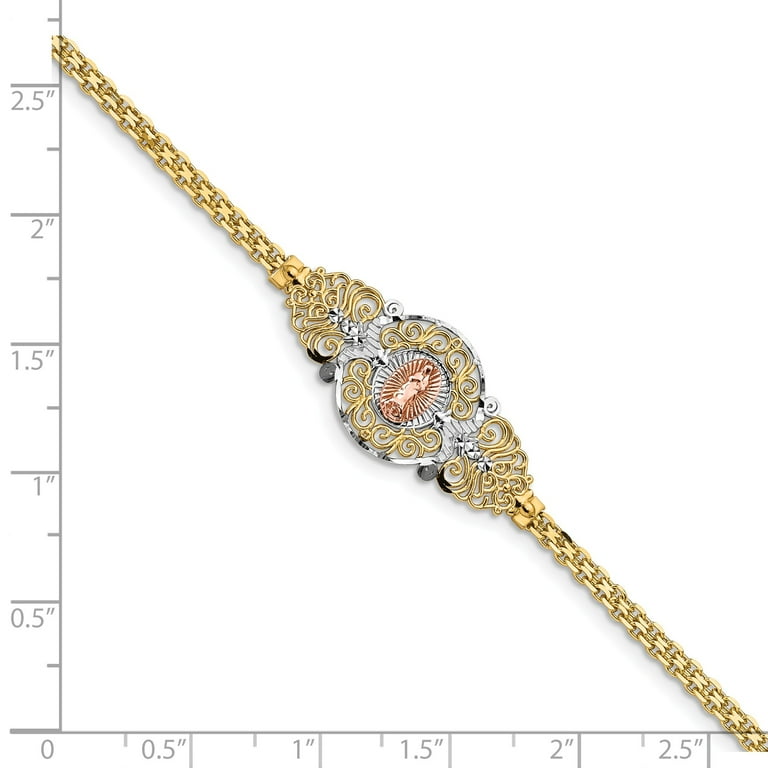 Our lady of guadalupe gold bracelet outlet