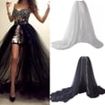thumbnail image 2 of Maxi Meshes Tulle Skirt for Womens Detachable Wedding Train Skirt,Floor Length Overlay Long Tutus Skirts for Proms Party, 2 of 9
