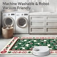 thumbnail image 5 of ODIKA 5'x7' Machine Washable Non-Slip Area Rug, Festive Reindeer Parade Decorative with Nordic Flair High Traffic Rug, Green, 627890, 5 of 5