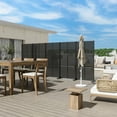 thumbnail image 3 of 72"x35"x16" Outdoor Privacy Screen with Stand Metal Balcony Decorative Screen,Black, 3 of 5