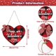 thumbnail image 3 of Signo de la puerta del día de San Valentín - Feliz día de San Valentín signo de la decoración de la granja - Signo colgante de la puerta principal del día de San Valentín - Par, 3 of 5