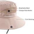 thumbnail image 3 of Muryobao Women's Ponytail Sun Hat UV Protection Foldable Mesh Wide Brim Beach Fishing Hat, 3 of 7