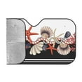 thumbnail image 2 of Kdxio Starfishes Shells Print Windshield Sun Shade, Foldable Sun Blocker for Car,Truck,SUV Automotive Interior Sun Protection,Reflective Shade for Front Windshield(Small), 2 of 7