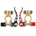 thumbnail image 1 of Conectores de abrazadera de terminal de batería, 2 piezas Terminal de batería de automóvil de desconexión rápida de 2 vías compatible con automóviles, camionetas y más, 1 of 5