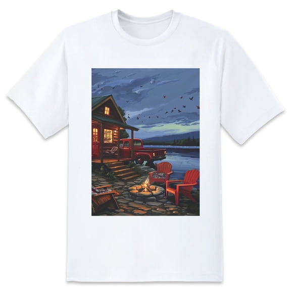 Basic Oversize Tees For WomenScenery Loose Boyfriend Shirts Casual Blouse round neck