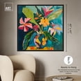 thumbnail image 4 of Vase Of Tropical Flowers II Flowers In Vase Paintings Canvas Wall Art by Art Remedy, Black Floater Frame, 41" x 41", 4 of 6