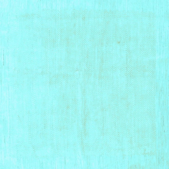 Ahgly Company Indoor Square Solid Light Blue Modern Area Rugs, 7' Square