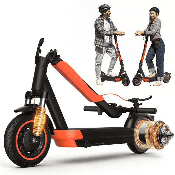 OBX 800W Electric Scooter for Adults,21 MPH Top Speed,22 Miles Long Range,10'' Pneumatic Tires Foldable Commuter E-Scooter with APP and Braking