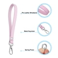 thumbnail image 4 of Uxcell PU Leather Keychain, 2 Pack Key Holder Keyring Strap with Metal Silver Key Ring Lock for Wallet Purse, Pink, 4 of 6