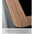 thumbnail image 4 of Yamazaki Home Trash Can - Two Styles, Walnut, Steel + Wood, Rectangle, 2.5 gallons, 10 liters, Conceals Trash Liners, Lid, No Assembly, 4 of 5