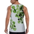 thumbnail image 3 of Easygdp Watercolor Green Leaves Men's Tank Top, Sleeveless Muscle T Shirts, Breathable, Quick-Dry, Loose for Gym, Running, Fitness - 3X-Large, 3 of 9