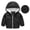A156 Black, variant on Toddler Baby Boys Girls Zip Up Hooded Jacket Lightweight Windbreaker Fall Spring Outerwear Casual Long Sleeve Coat with Pockets Kids Active Playwear