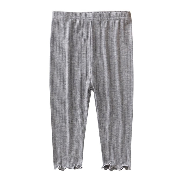 Odeerbi 1-9 Años Niñas Mallas Elásticas de Modal Pantalones Capris Verano Color Sólido Malla Transpirable Pantys Cortos