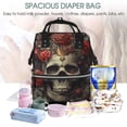 thumbnail image 4 of Kdxio Baby Diaper Backpack,Multi-Function Travel Backpack Nappy Bags,Nursing Bag, Fashion Mummy,Roomy Waterproof for Baby Care(Classical Rose Crown Skull), 4 of 5