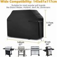 thumbnail image 2 of Grill cover Waterproof cover Windproof, tear-resistant cover with straps and storage bag (145x61x117cm)--, 2 of 5