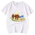 thumbnail image 4 of MIASHUI T-Shirt à Manches Courtes avec Imprimé Graphique Mignon pour Garçons, Doux, Décontracté, Confortable, Tenue Quotidienne, Hauts pour Enfants, Blanc, 8-9 Ans, 4 of 4