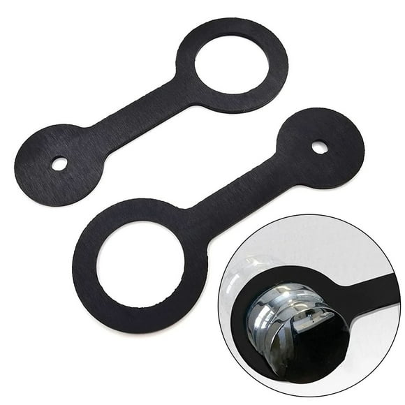 Lot de 2 Sangles de Verrouillage en Caoutchouc Noir pour Porte de Douche RV Sécurité Renforcée