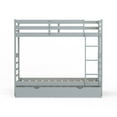 thumbnail image 4 of Plana Solid Wood Twin Over Twin Bunk Bed and Trundle in Light Gray, 4 of 8