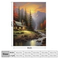 thumbnail image 4 of Pratyus Cabin Woods River Cozy Throw Blanket for All Seasons - Super Soft Lightweight Blanket for Bedroom, Living Rooms, Sofa, Couch - Anti-Wrinkle & Anti-Pilling 60x80in, 4 of 6