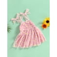 thumbnail image 3 of Bagilaanoe Toddler Baby Girl Summer Dress Floral Print Sleeveless A-line Princess Dresses 6M 12M 18M 24M 3T 4T Kid Patchwork Tulle Skirt, 3 of 8