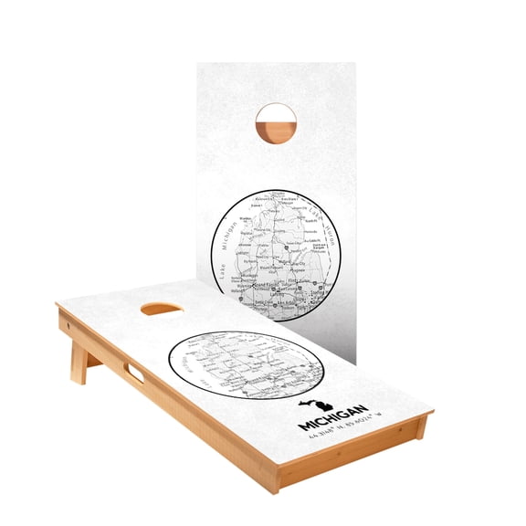 Skip's Garage | Michigan State Map Cornhole Boards