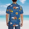 thumbnail image 3 of Lsque Construction Vehicles pattern Hawaiian Shirt for Men, Unisex Summer Beach Casual Short Sleeve Button Down Shirts-X-Large, 3 of 9