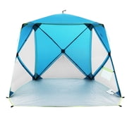 Ozark Trail 82 x 70 Pop Up Beach Shelter, with UPF50+ Protection, Blue