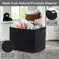 thumbnail image 6 of PrimeCook Shop Large Woven Storage Basket, 105L Extra Large Blanket Basket for Living Room, Bedroom, Rectangle Cotton Rope Organizer for Toy Storage, 25”x16”x16”, Black, 6 of 14