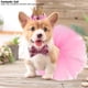 thumbnail image 3 of Disfraz de perro de 3 piezas para fiesta de cumpleaños de mascotas: falda tutú rosa, corona, sombrero de lentejuelas, pajarita con correa ajustable para el cuello para boda, cachorro, cumpleaños, 3 of 5