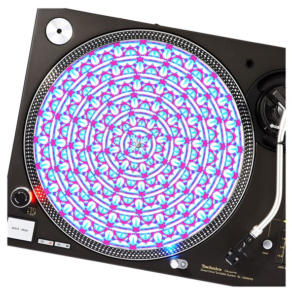 KuzmarK™ 12" DJ Turntable Slipmat - Flower Dance DJ