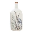 thumbnail image 1 of Creative Co-Op 24 oz. Stoneware Debossed Floral Bottle with Cork Stopper & Reactive Glaze Finish (Each one will vary), 1 of 5