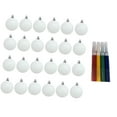 thumbnail image 3 of 24 adornos navideños irrompibles de bolas sin pintar, ideales para manualidades. Adornos de 3 cm para colgar en el de , perfectos para, 3 of 9