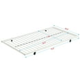 thumbnail image 2 of Harper & Bright Designs Twin Size Metal Bunk Bed with Trundle, Twin Over Twin Metal Bunk Bed Frame for Bedroom, White, 2 of 12